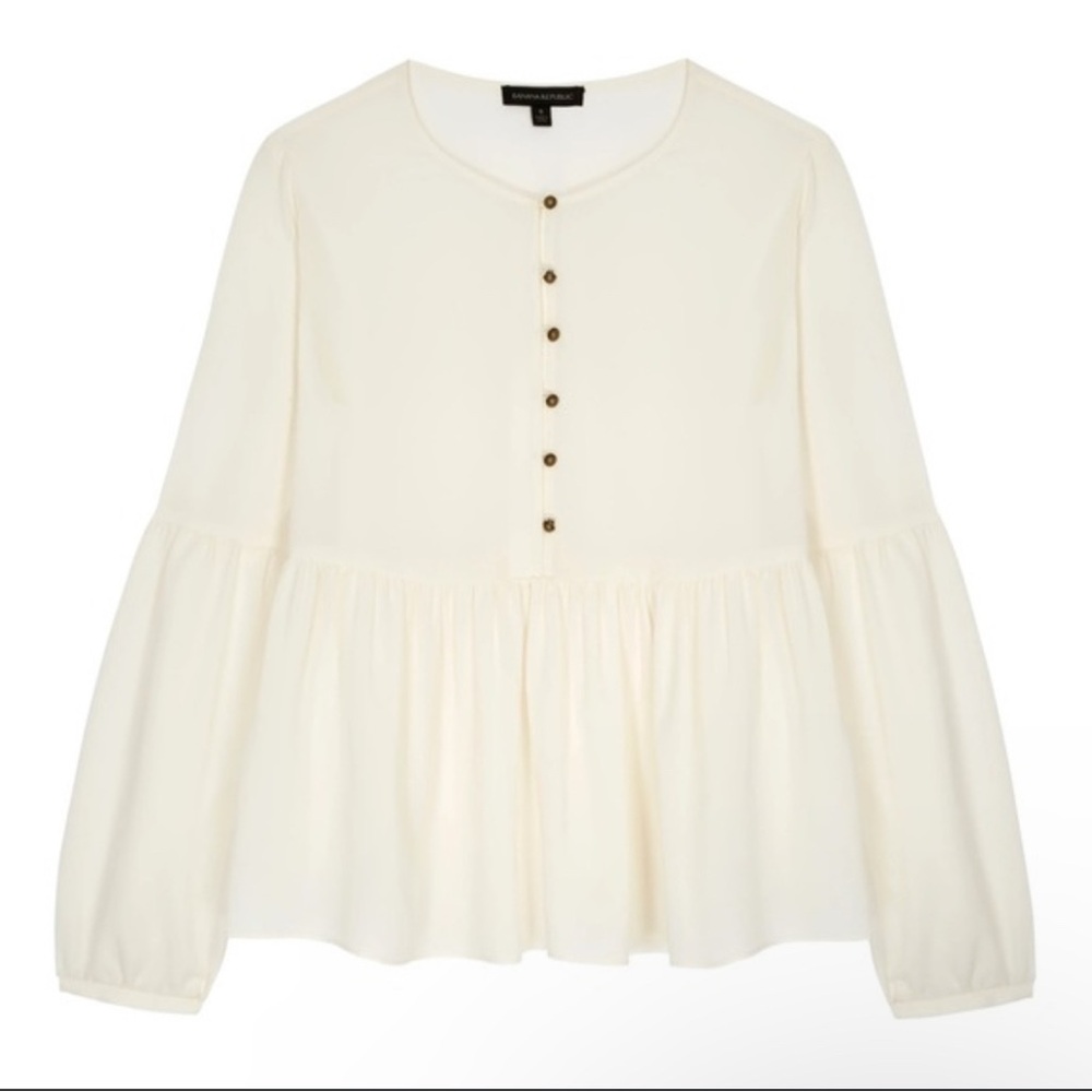 Banana Republic x Olivia Palermo Gathered Empire Blouse Small Petite